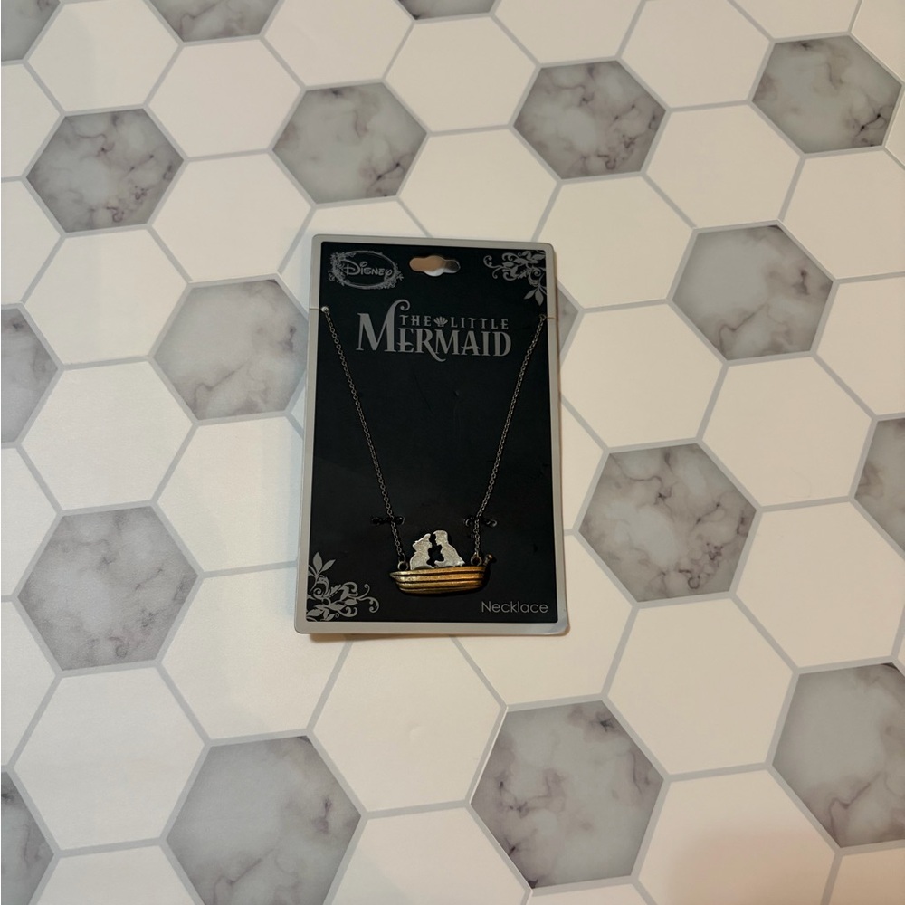 Disney The Little Mermaid Black and Gold Boat Necklace